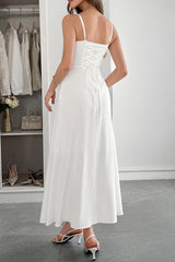 Solid Temperament Elegant Bohmia Halter Belt Dress