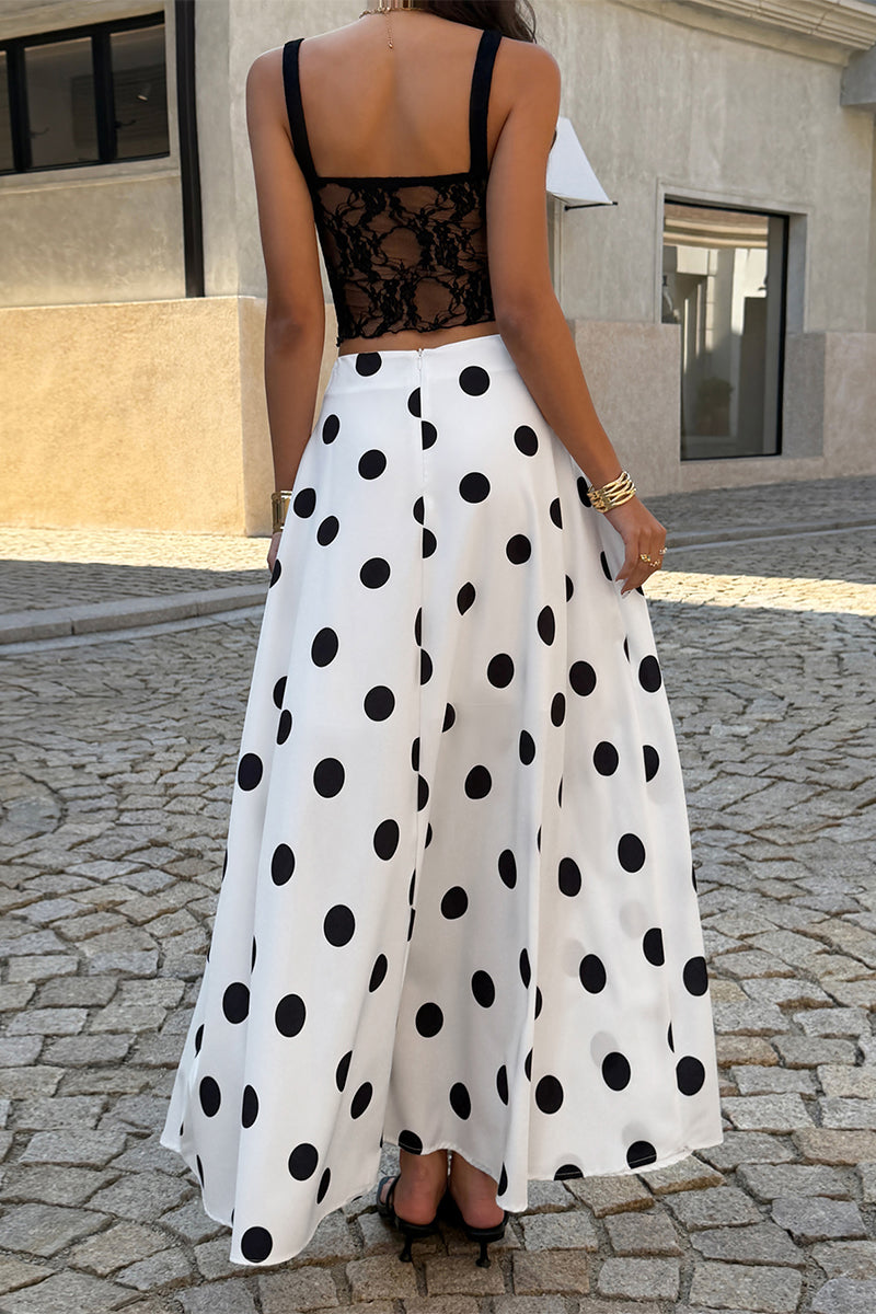 Polka Dots Elegant Style Pencil Skirt