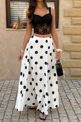 Polka Dots Elegant Style Pencil Skirt