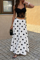 Polka Dots Elegant Style Pencil Skirt
