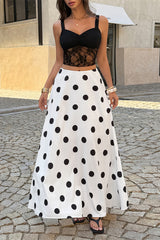 Polka Dots Elegant Style Pencil Skirt