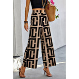 Allover Print Elastic Waist Band Fit Pant - MVTFASHION.COM