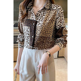 Chain Print Drop Shoulder Loose Fit Blouse - MVTFASHION.COM