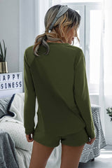 Comfy Round Neck Solid loungewear - MVTFASHION.COM