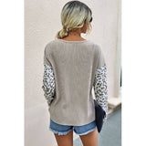 Crew Neck Long Sleeve Loose Fit Top - MVTFASHION.COM