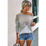 Crew Neck Long Sleeve Loose Fit Top - MVTFASHION.COM