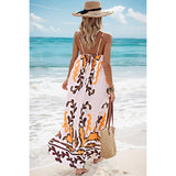 Cross Back Sleeveless Printed Tank Loose Dress - MVTFASHION.COM