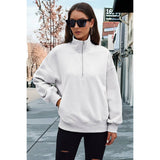 Drop Shoulder Zipper Loose Fit Pockets Hoodie - MVTFASHION.COM