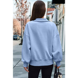 Drop Shoulder Zipper Loose Fit Pockets Hoodie - MVTFASHION.COM