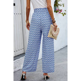 Elastic Waist Belt Pockets Wide Leg Pant - MVTFASHION.COM