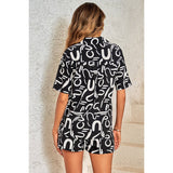 Fashion Printing Lapel Loose Short Suit - MVTFASHION.COM