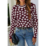 Floral Long Sleeve Sweatshirt - MVTFASHION.COM