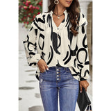 Floral Print V Neck Ruffle Puff Sleeve Top - MVTFASHION.COM