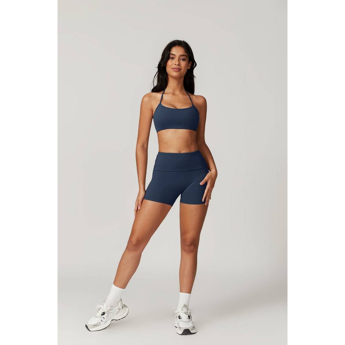 Halter High Waist Sleeveless Elastic Sport Bra - MVTFASHION.COM