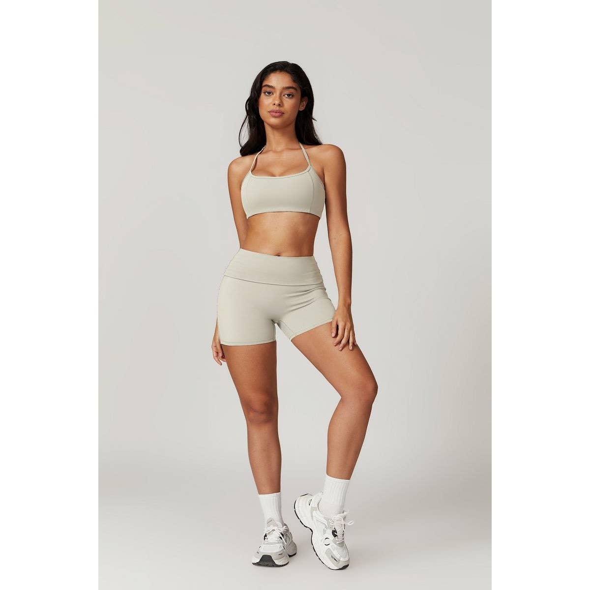 Halter High Waist Sleeveless Elastic Sport Bra - MVTFASHION.COM