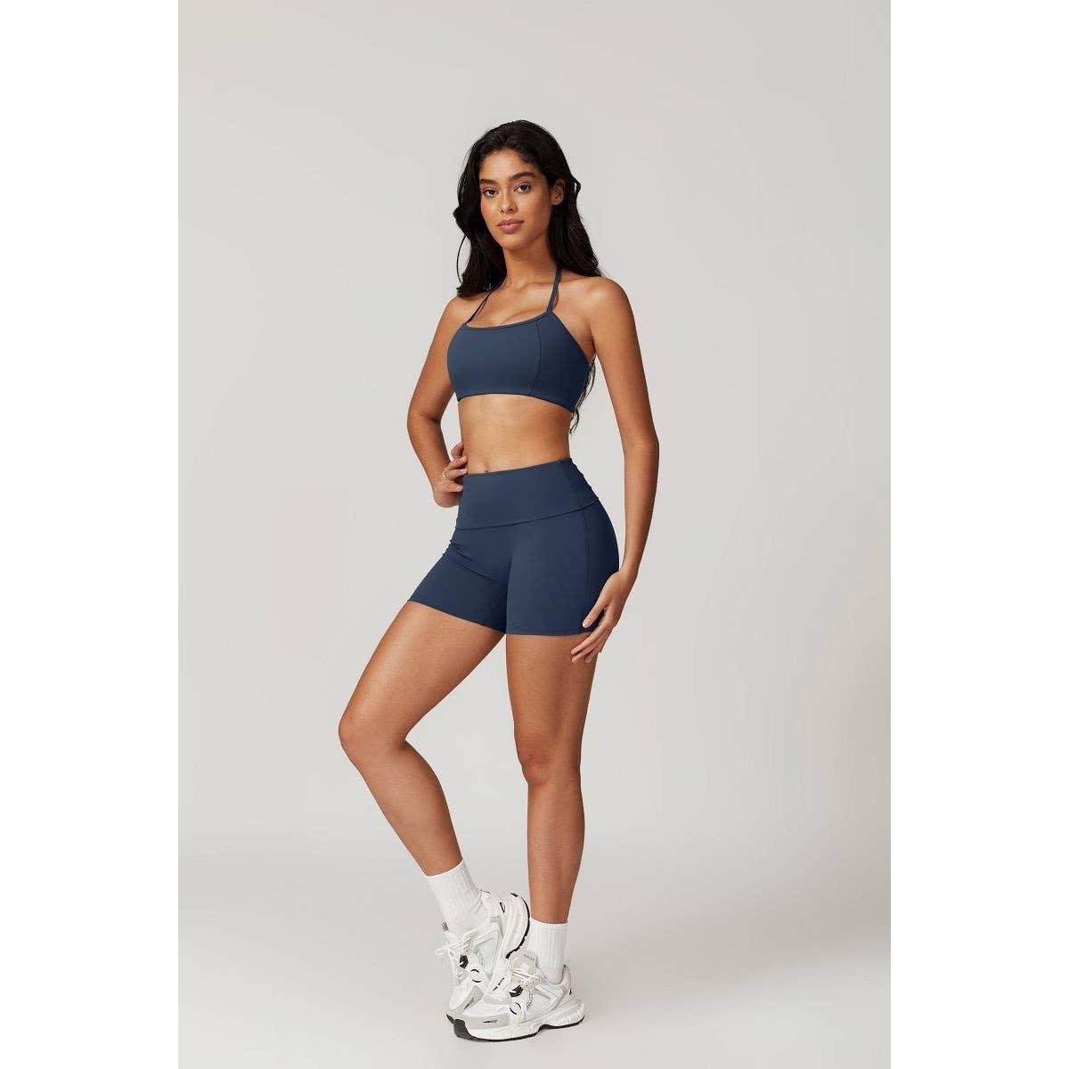 Halter High Waist Sleeveless Elastic Sport Bra - MVTFASHION.COM