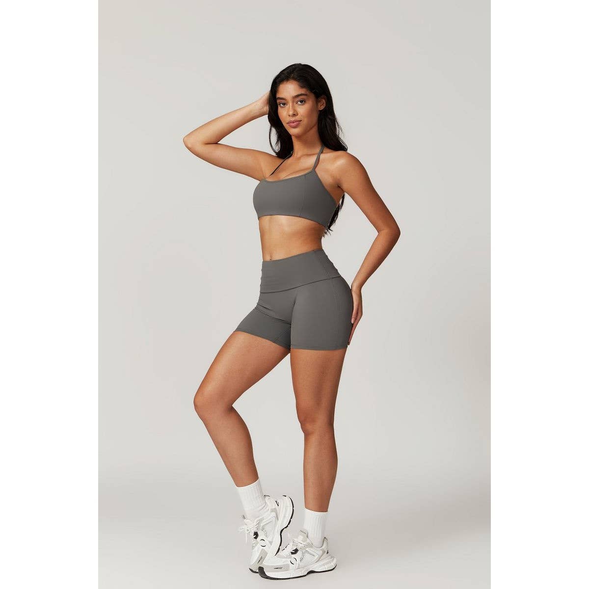 Halter High Waist Sleeveless Elastic Sport Bra - MVTFASHION.COM