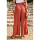 High Waist Knot Elastic Solid Pant - MVTFASHION.COM