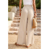 High Waist Knot Elastic Solid Pant - MVTFASHION.COM