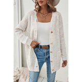 Knit Button Down Pockets Long Body Loose Cardigan - MVTFASHION.COM