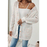 Knit Button Down Pockets Long Body Loose Cardigan - MVTFASHION.COM