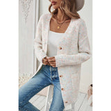 Knit Button Down Pockets Long Body Loose Cardigan - MVTFASHION.COM