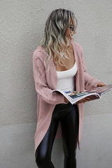 KNIT LONG SLEEVES CARDIGAN - MVTFASHION.COM