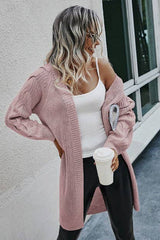 KNIT LONG SLEEVES CARDIGAN - MVTFASHION.COM