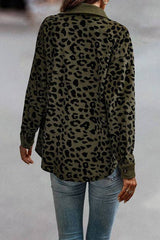 Leopard Lepal Open Front Jacket - MVTFASHION.COM