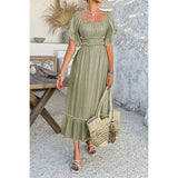 Off Shoulder Bodycon Backless Ruffle Trim Dress - MVTFASHION.COM