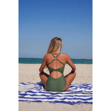 One Piece High Waisted Cut Out Wrap Swimsuit - MVTFASHION.COM