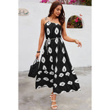 One Shoulder Print Belt Sleeveless Ruffle Dress - MVTFASHION.COM