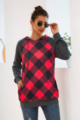 Plaid Printed Pullover Sweatshirts - MVTFASHION.COM