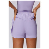 Pleated Solid Wide Waistband Sports Pocket Skirt - MVTFASHION.COM