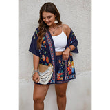 Plus Size Florl Print Loose Fit Elastic Short Sets - MVTFASHION.COM