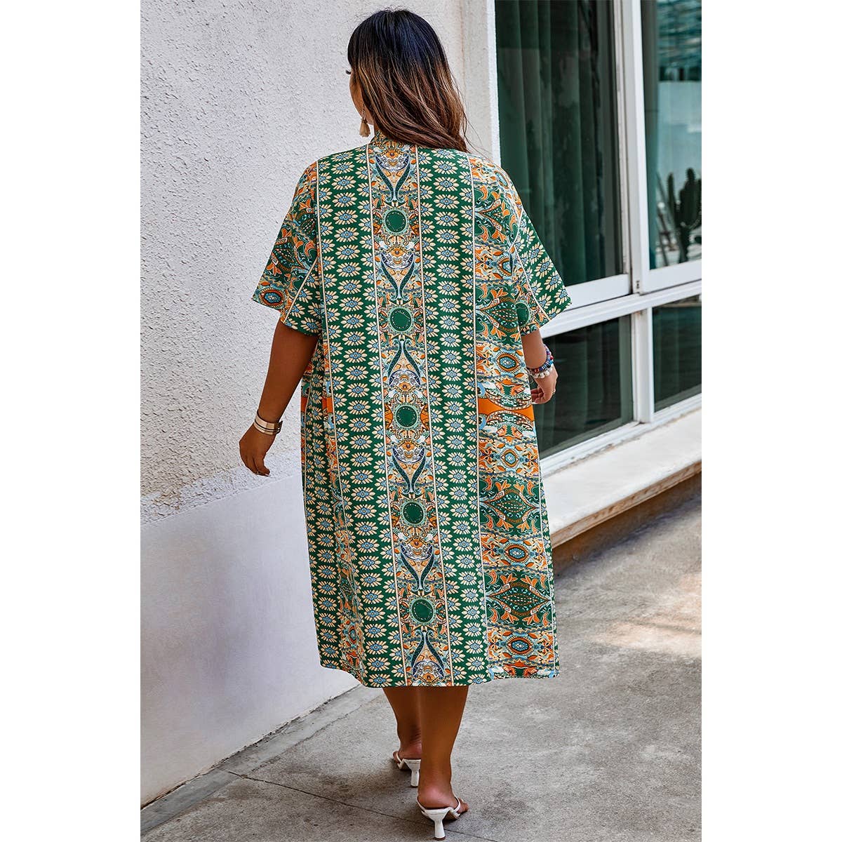 Plus Size Two Pieces Printed Elastic Waist Sets - MVTFASHION.COM