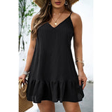 Plus Sleeveless A Line Ruffle Hem Loose Dress - MVTFASHION.COM