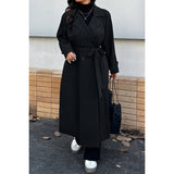 Plus Stand Collar Double Breasted Long Body Coat - MVTFASHION.COM