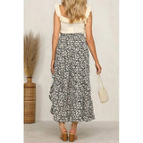 Polka Dot Ruffled Maxi Skirts - MVTFASHION.COM