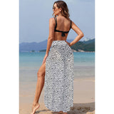 Printed Two Pieces Split Sheer Mesh Pants Swimsuit - MVTFASHION.COM