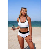 Push Up Triangle High Waisted Band Bikini - MVTFASHION.COM