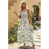 Ruched Knot Allover Floral Dress - MVTFASHION.COM