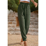 Ruched Solid Pockets Pant - MVTFASHION.COM