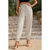 Ruched Solid Pockets Pant - MVTFASHION.COM