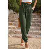 Ruched Solid Pockets Pant - MVTFASHION.COM