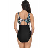 Sleeveless Color Block Floral Fit Lace Swimsuits - MVTFASHION.COM