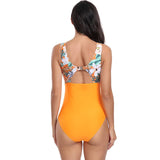 Sleeveless Color Block Floral Fit Lace Swimsuits - MVTFASHION.COM