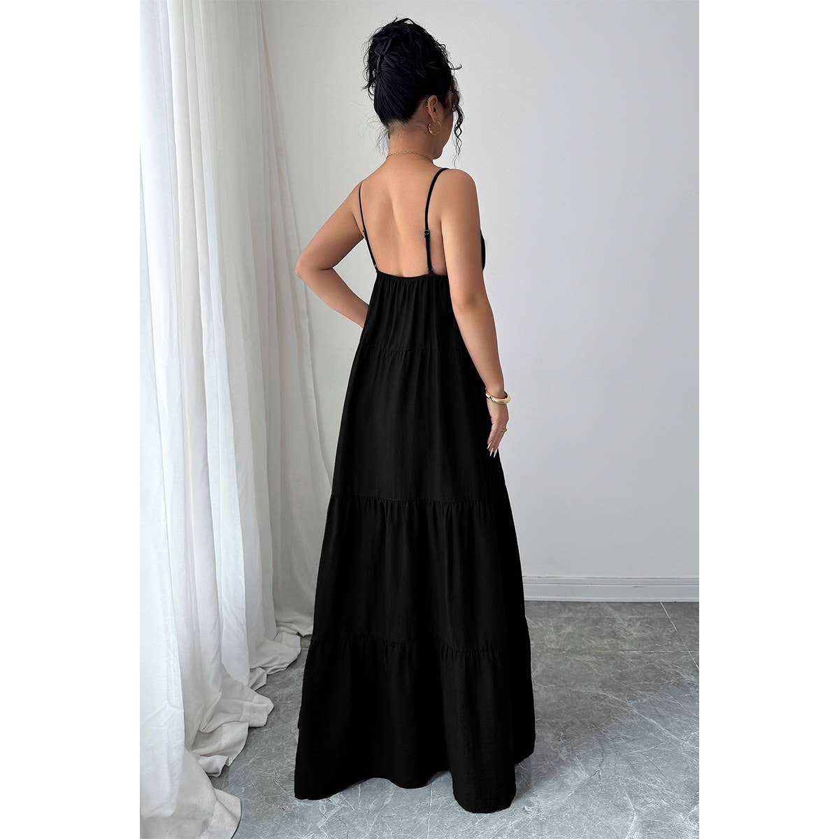 Sleeveless Elegant Suspender Aline Maxi Dress - MVTFASHION.COM