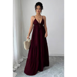 Sleeveless Elegant Suspender Aline Maxi Dress - MVTFASHION.COM