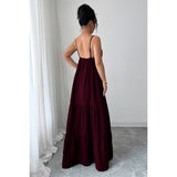 Sleeveless Elegant Suspender Aline Maxi Dress - MVTFASHION.COM